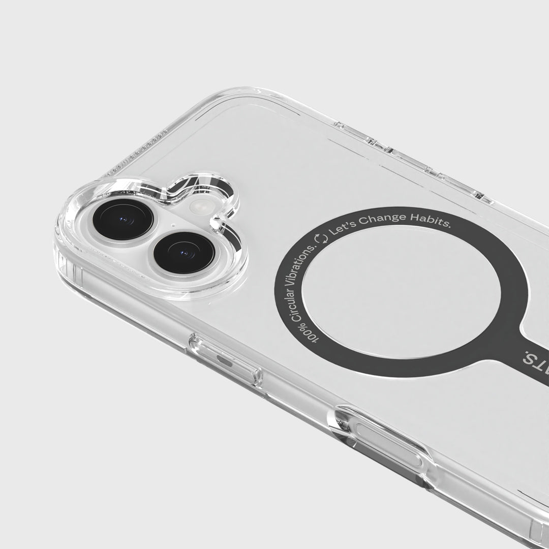 EATS iPhone 17 100% Recycled Clear Phone case.
