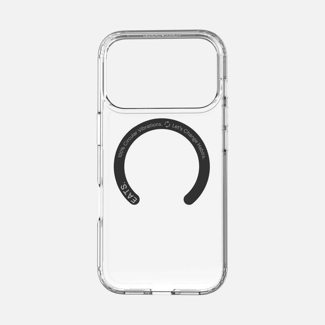 EATS iPhone 17 100% Recycled Clear Phone case.