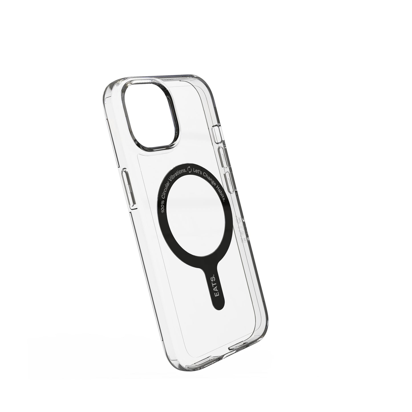 EATS iPhone 15 100% Recycled Clear Phone case.