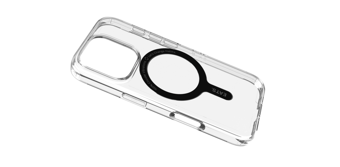 EATS iPhone 15 100% Recycled Clear Phone case.